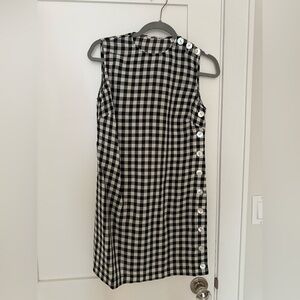 Doen Black and White Checkered Dress